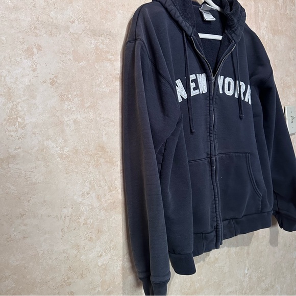 Blue Marlin Original New York Zip Up Hoodie Sweatshirt Size Large - Picture 8 of 11